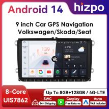Hizpo 9 pollici CarPlay Android Auto Autoradio per VW Volkswagen Golf Passat B6 B7 Skoda Seat Octavia Polo Tiguan RDS DSP GPS BT 4G