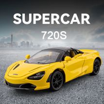 Maßstab 1:32 720S Autos Spielzeug Miniaturmodelle Legierung Druckguss Gummireifen Rad Zurückziehen Sportwagen für Jungen Lernspielzeug
