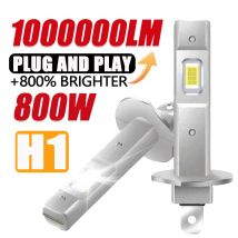  H1 LED Auto Headlight Bulb CANBUS Car Lights 1000000LM High Brighter Mini Headlamp 7585 CSP Chip Wireless Plug&Play 12V 24V