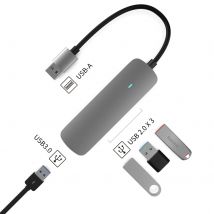 Basix USB Hub 3.0 Adapter 4-in-1 USB2.0 Konverter Hi-Speed USB Flash Drive Reader PC Tablet USB Dockingstation