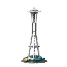 Seattle Space Needle Landmark Building Blocks Set, MOC Model Kit for Adults & Teens, Premium Christmas & Holiday Gift Idea
