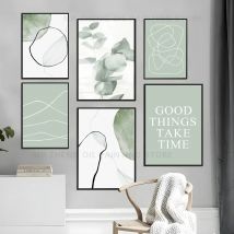 1pc abstrakte Geometrie Poster selbst klebende Kunst wasserdichten Papier Aufkleber Kaffeehaus Bar Zimmer Wand dekoration