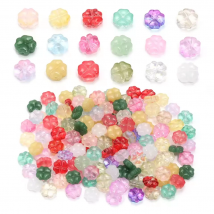 50 teile/los 10mm Farbige Vierblättriges Kleeblatt Form Perlen für Schmuck Machen Lose Spacer Glas Perlen DIY Armband halskette