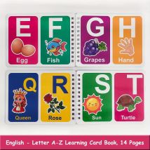 Kartenbuch zum Lernen mit englischen Buchstaben, Lehrmittel für Sprachlern für Anfänger, Lehrmittel für das Kindergarten-Klassenzimmer