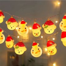 1pc 10/20 LED Weihnachten String Licht Mit Schneemann & Bär & Joker Form Weihnachten Dekoration String Lampe für Home Schlafzimmer Dekor