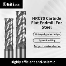 Hilixun hrc70 cnc Hartmetall-Schaft fräser ungleiche Helix effizienter Wolfram schneider 4 Flöten Metall Stahl Bearbeitungs werkzeug Fräser Bit фрезер