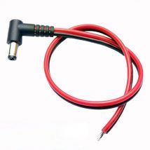 20 stücke Gleichstrom 5,5x2,1mm/2,5mm Stecker rechtwinklig 90 Grad 5.5*2,1 5.5*2,5 Stecker buchse mit 18awg Kabel