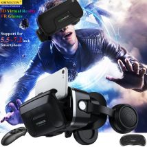 Scatola per occhiali VR per realtà virtuale originale Video 3D stereo Casco per cuffie VR in cartone Google per cellulare Max 7.2", supporto per gamepad