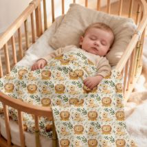 Elinfant Digital Print Bamboo Cotton Muslin Swaddle Blankets High Quality 120*110cm Newborn Swaddle Wrap Receiving Blankets