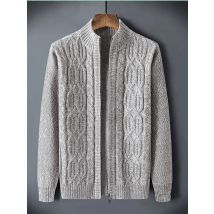 Vintage Autumn Winter Men `s Sweater  Male Cardigan  Plaid knitted Sweater Men Clothing Outwear Coat  Korea  Jumpers