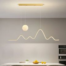 2023 Tavolo da pranzo Lampada moderna a sospensione a LED per sala da pranzo moderna Cucina Bar Linea di design Lampadario Illuminazione Decor
