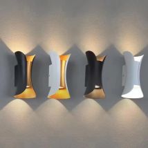 IP65 LED wasserdichte Wandleuchten 6W 12W verstellbare Wandleuchte für den Innen- und Außenbereich, Innenhof, Veranda, Flur, Schlafzimmer, Wandleuchte