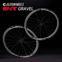 ELITEWHEELS 700C ENT GRAVEL Set di ruote in carbonio Freno a disco Cyclocross Tubeless Ready Wheels Blocco centrale o mozzo con bloccaggio a 6 bulloni Cerchio 35x34