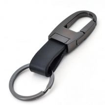 Portachiavi minimalista in pelle da uomo - Elegante portachiavi per auto da lavoro con cuciture premium