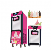 Soft Ice Cream Machine Stainless Steel Fully Automatic Ice Cream Maker Three Heads Ice Cream Making Machine For Sale