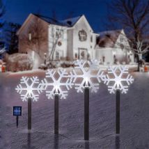 4Pcs Weihnachten Atmosphäre Solar Pfad Licht Muster Im Freien Wasserdichte Landschaft Lampe Perfekt Für Home Garten Terrasse Pool Dekor