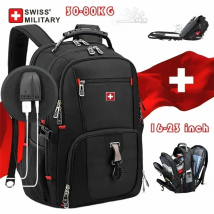 Mochila para ordenador portátil SWISS de 17 ", puerto de carga USB resistente al agua, Mochila multifuncional de estilo suizo, Mochila escolar, bolsa de viaje para senderismo