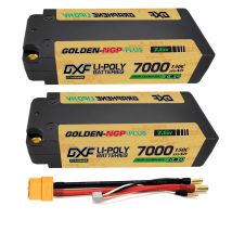 DXF 2S Lipo Batteria 7.6V 150C 7000mAh 5mm Spina Custodia rigida per Buggy Truggy Offroad Barca Auto Barca Camion RACING Elicottero