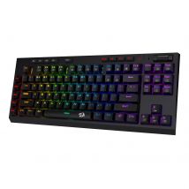Redragon 588 Wired RGB Mechanical Gaming Keyboard, 87 Keys TKL Compact Keyboard  Wrist Rest, Red Switches