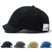 Berretto da Baseball in cotone a tesa corta uomo donna papà cappello regolabile Trucker Style Low Profile Vintage Street Caps