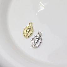 Eruifa 10 Stück vergoldete schöne Muschel-Zink-Legierung Charms Anhänger Damenschmuck DIY Mädchen Halskette Armband Ohrringe