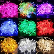 Led String Fairy Lights Natale 10M 100LED 9 colori 8 modalità AC220V/110V Illuminazione natalizia per la decorazione della ghirlanda della festa nuziale