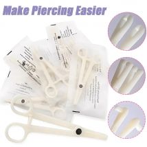 25/5PCS Einweg Piercing Klemme Ohr Lip Nabel Nase Piercing Werkzeuge Dreieck Runde Offene Körper Piercing Zange Clamp zubehör