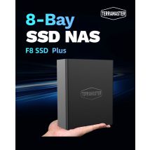 TERRAMASTER F8 SSD Plus NAS - 8Bay All SSD Core i3 CPU 8-Core a 8 Thread, 16GB di RAM, archiviazione collegata alla rete di dimensioni Palm (Diskless)
