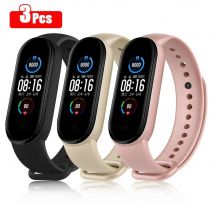3szt Miękki silikonowy pasek do Xiaomi Mi Band 6 5 Amazfit Band 5 Bransoletka zegarek Sport Wodoodporny do Mi Band 6 5 Pasek na nadgarstek