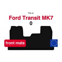 Velours-Frontteppiche für Ford Transit MK7 Bus (0) – Schwarz (2 Stück)
