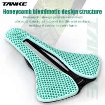 TANKE Sella per bicicletta da strada MTB a nido d'ape traspirante, leggera, resistente all'usura, sedile da equitazione nottilucenti stampato in 3D simile
