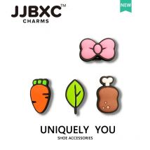 JJBXC CHARM Shoe Accessories Pink Piglet DIY Cartoon  Jewelry Shoes Flower DIY Fashion Shoe decorations Suitable for cross Shoes