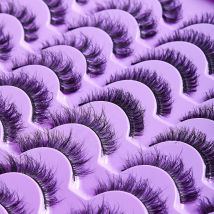 40 Paar Packungsstreifen für falsche Wimpern, flauschige künstliche Cils, russischer Streifen, D-Locken, künstliche Nerz-Wimpern, Make-up