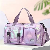 Borsone da viaggio in nylon da donna di grande capacità, borsa da palestra per la settimana con scomparto per scarpe, borsa da viaggio versatile per sport e fitness