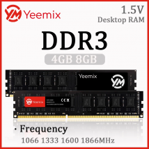 Yeemix DDR3 4GB 8GB 1066 1333 1600 1866MHz PC3-8500 PC3-10600 PC3-12800 PC3-14900 U-DIMM 1.5V Desktop Memory RAM