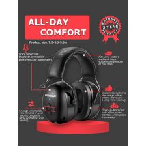 ZOHAN Bluetooth Electronic Earmuffs Hearing Protection Headphones Noise Cancelling Ear Defenders for Mowing Music Safety Gift