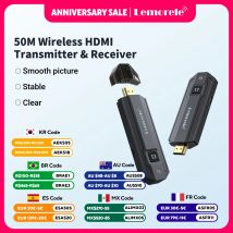Lemorele Trasmettitore e ricevitore HDMI wireless 1080P Trasmettitore audio Bluetooth per riunioni per laptop TV Proiettore Monitor Telecamera
