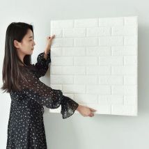 10 pezzi adesivi murali in schiuma 3D Retro carta da parati soffitto carta da parati autoadesiva sfondo parete decorazione della casa