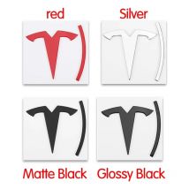 For Tesla- Car Front Emblem Rear Trunk Emblem Suitable for Model 3 Mode Y metal logo replacement rear and rear logos blackening
