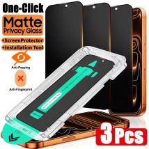 Oleophobic Dust Free Easy Installation Matte Privacy Screen Protector For iPhone 17 Pro Max 16 15 11 12 13 14 Pro Max XR X Glass
