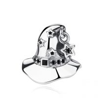 Original 925 Sterling Silver Charms Beads Wizard Hat Dragon Charm Halloween Fit Brand Bracelets Necklaces Women DIY Jewelry