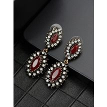 Sunspicems Vintage Gray Crystal Long Drop Dangle Earring for Women Rhinestone Turkish Brand Design Ethnic Banquet Jewelry Gift