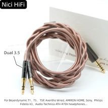 Nici HiFi-20 2-adriges Kopfhörerkabel Dual 3,5 auf 4,4/3,5/2,5 mm symmetrisches Kabel für Beyerdynamic T1, T5, T5P