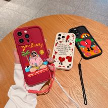 Yo Perreo Sola Bad Bunny Funda Custodia per telefono per IPhone 15 14 13 12 11 Pro Max XR X 7 8 Plus Cover posteriore morbida in TPU con cinturino da polso