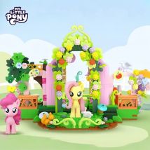 My Little Pony Bausteine Pinkie Pie Fluttershy's Secret Garden Montagemodell Cartoon Kinderspielzeug Dekorationen Geschenke