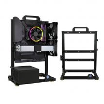 MOD Creative ITX MATX ATX Custodia per PC aperta Rack per telaio, desktop fai da te EATX Gamers Cabinet Telaio di raffreddamento ad acqua in alluminio