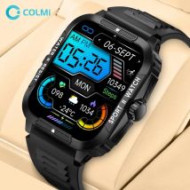 COLMI P76 1,96" Outdoor Militär Smartwatch Männer Bluetooth Anruf Smart Watch 3ATM IP68 Wasserdicht Bewertung Sport Fitness Uhren