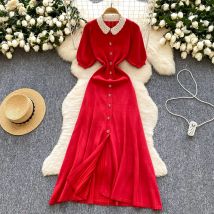 YuooMuoo Frauen Kleid Marke Mode Hochzeit Gust Look Maxi Party Kleid Elegante einreiher Split Hemd Pullover Kleid Roben