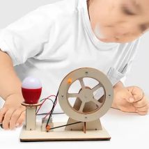 DIY Wooden Hand Generator Kids Science Toy Funny STEM Technology Gadget Physics Kit Educational Toys for Children Learning Toy
