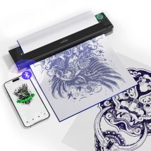 Stampante per stencil per trasferimento tatuaggi wireless PeriPage P90, macchina per tatuaggi termica con carta per trasferimento gratuita da 5 pezzi
